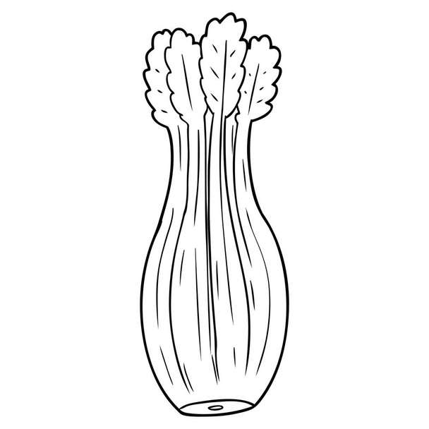 vector illustration of cartoon vegetable - Vector, Image