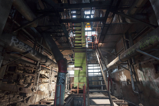 Urbex Abandoned ruins of heating plant - Photo, Image