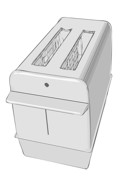 Toaster auf weiß - Vektor, Bild