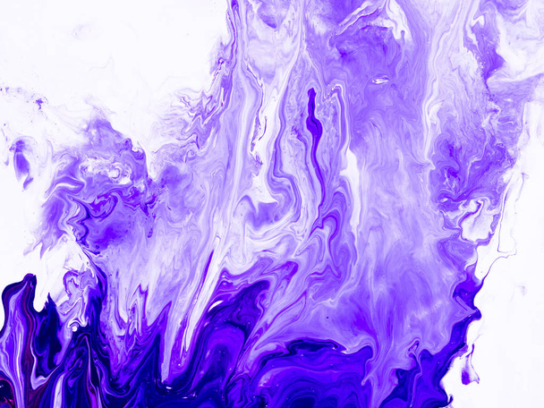 Blue and violet marble abstract hand painted background - Fotó, kép