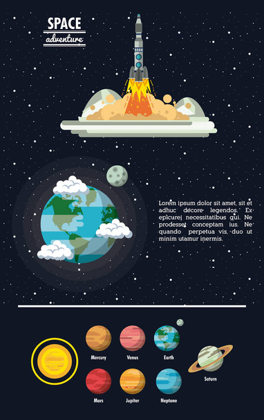 Mléčná dráha planety infografika - Vektor, obrázek
