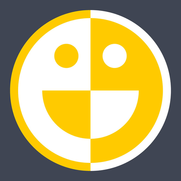 Εικονίδιο smiley φατσούλα ή ευτυχισμένο, χαμογελαστό πρόσωπο - Διάνυσμα, εικόνα
