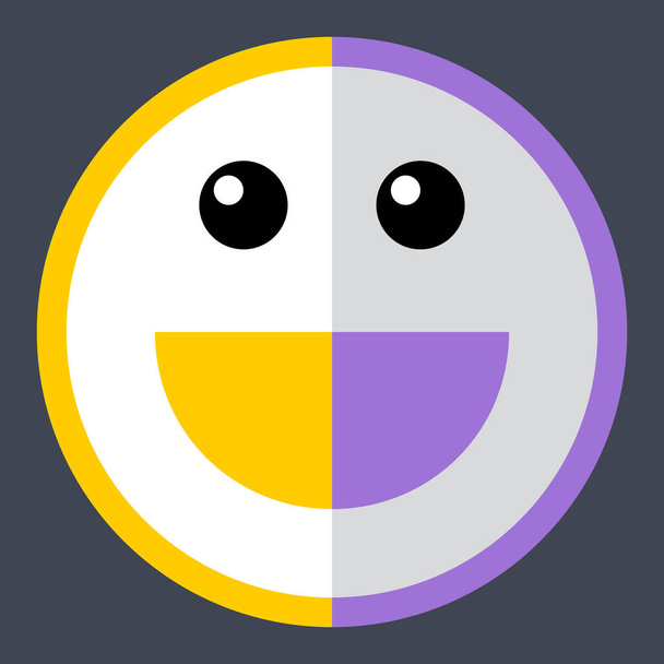 Иконка смайлика или счастливое улыбающееся лицо Смили
 - Вектор,изображение