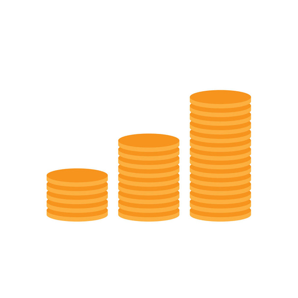 stack of gold coins- vector illustration - Vector, Image