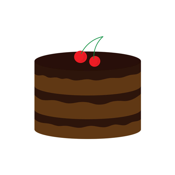 κέικ σοκολάτας εικονίδιο-διανυσματικά εικονογράφηση - Διάνυσμα, εικόνα