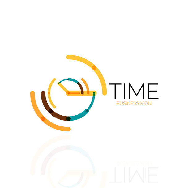 Vektor logo absztrakt ötlet, idő fogalmát, vagy óra üzleti ikonra. Kreatív logo design sablonok - Vektor, kép