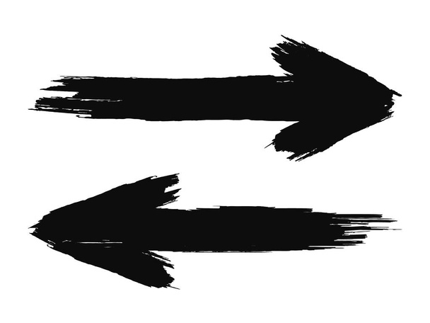 Kézzel rajzolt nyilak. Grunge textúra. vektoros illusztráció - Vektor, kép