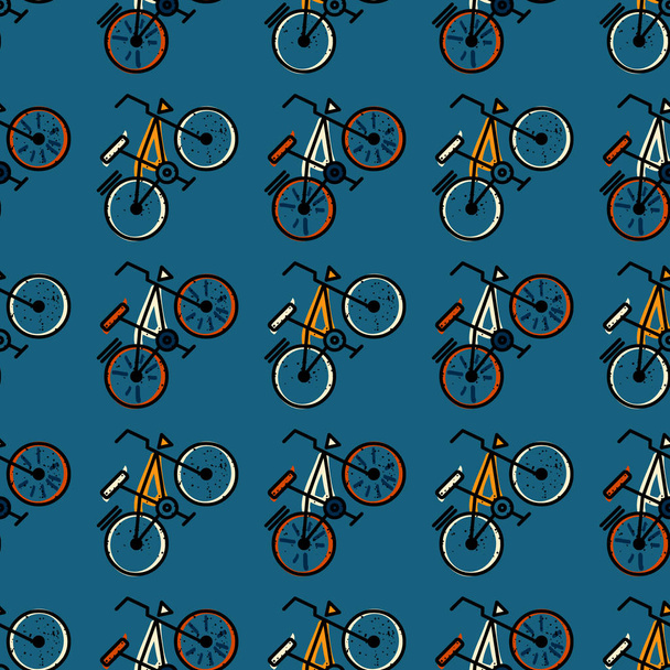 Bicycle seamless pattern - Vector, imagen