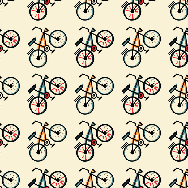 Bicycle seamless pattern - Wektor, obraz
