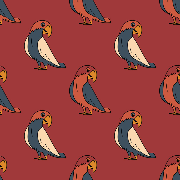 Parrot seamless pattern - Vetor, Imagem