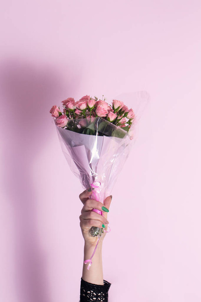 Bukiet róż różowy mały - Zdjęcie, obraz