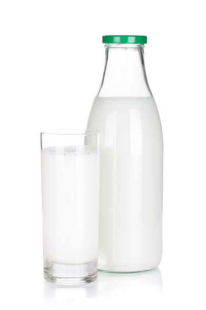 Bottle and glass of milk - Фото, зображення
