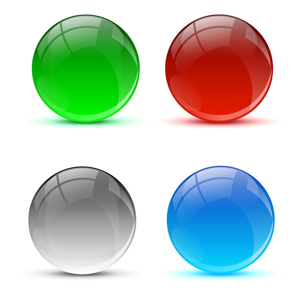 Fényes színes ikon labdák - Vektor, kép
