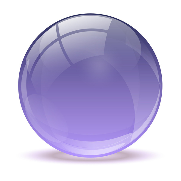 Purple abstract 3d icon ball - Vector, Imagen