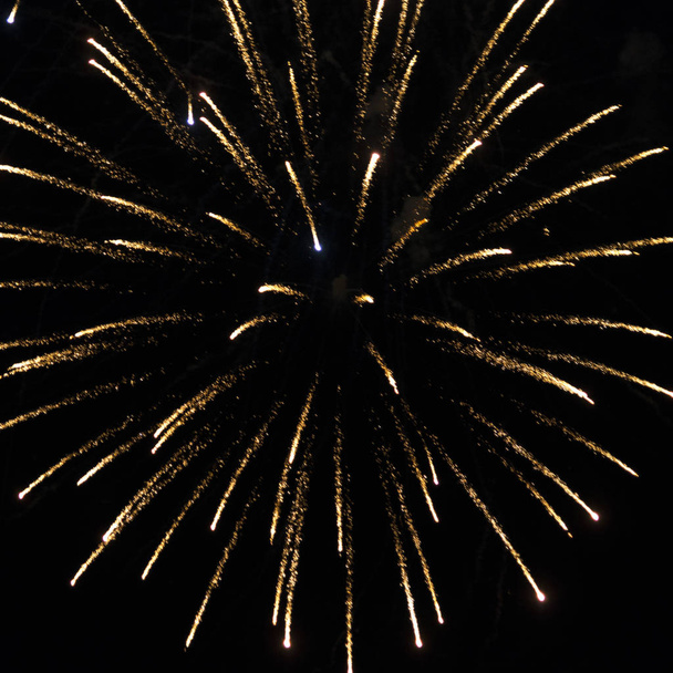 Canada Day fireworks display, Kenora, Lake of The Woods, Ontario, Canada - Foto, imagen