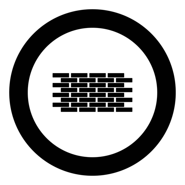 Mur l'icône de couleur noire en cercle ou rond
 - Vecteur, image