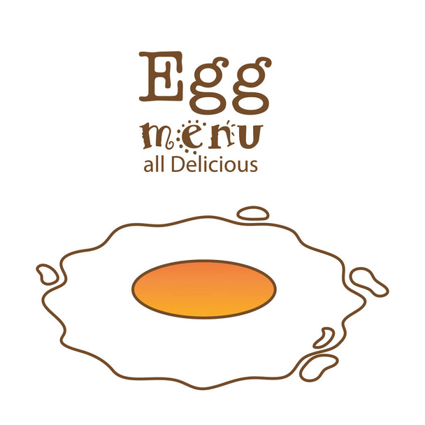 Egg Menu All Delicious Fired Egg Background Vector Image - Vektör, Görsel