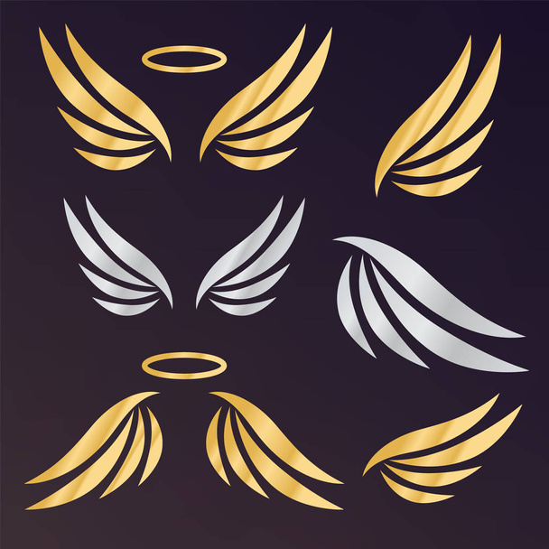 Векторні крила ангела. Мистецтво крил птахів. Мультяшний ескіз ангельського крила
 - Вектор, зображення