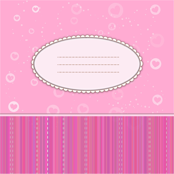 Pink Greeting card or cover - Vector, afbeelding