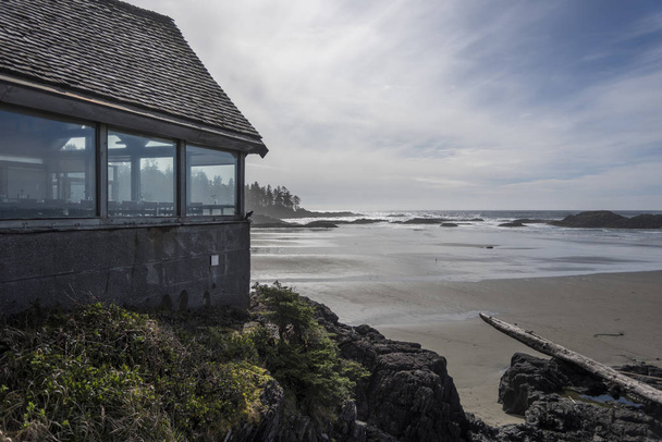 У ресторані на пляжі, Тихоокеанського Національний парк-заповідник, Tofino, острова Ванкувер, Британська Колумбія, Канада - Фото, зображення