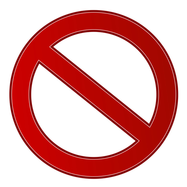 Prohibition sign - Vector, Image