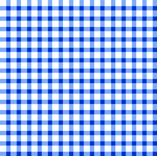 nahtlose retro weiß-blaue quadratische Tischdecke - Vektor, Bild
