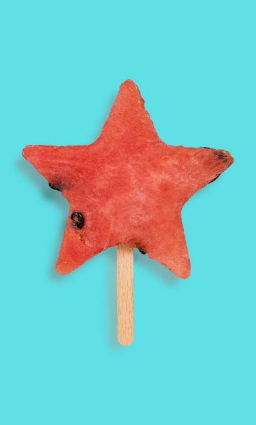 Watermelon star shape popsicle - Photo, Image