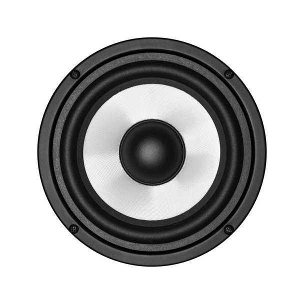 White speaker. Isolated on white background. Close up - Фото, зображення