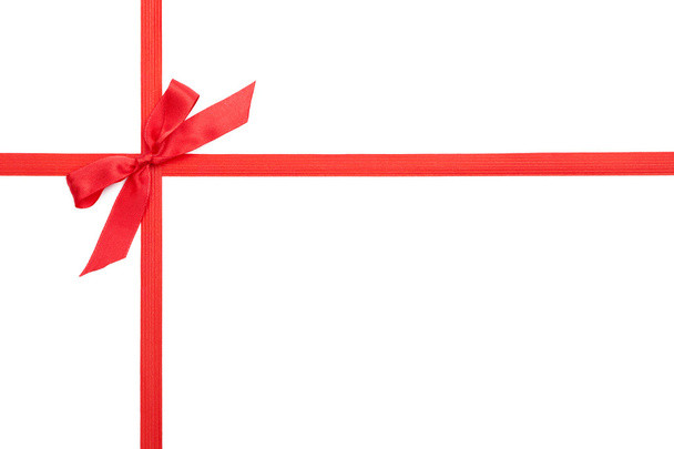 Scarlet gift ribbon bow - Photo, Image