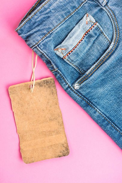 Jeans trousers label template mockup - Foto, immagini