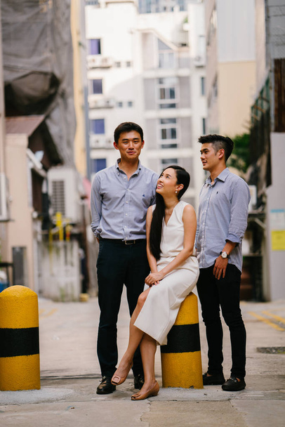  portrait of professional business people  on a street in a city in Asia.  - Fotoğraf, Görsel