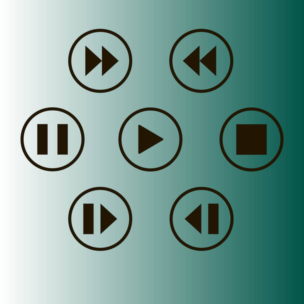 κουμπί ελέγχου του Media player - Διάνυσμα, εικόνα