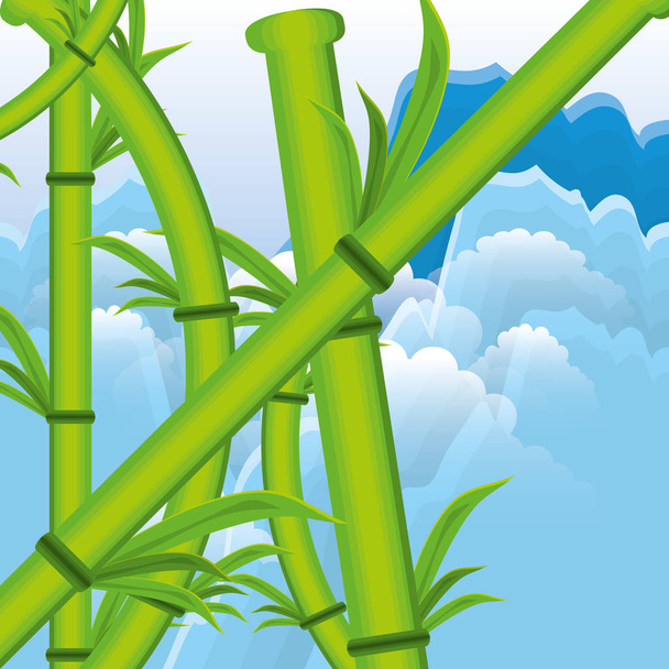 bambù piante icona della natura
 - Vettoriali, immagini