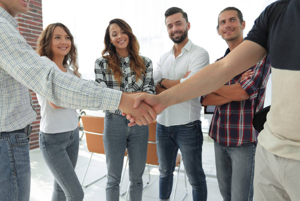 closeup of handshake business people - Фото, изображение