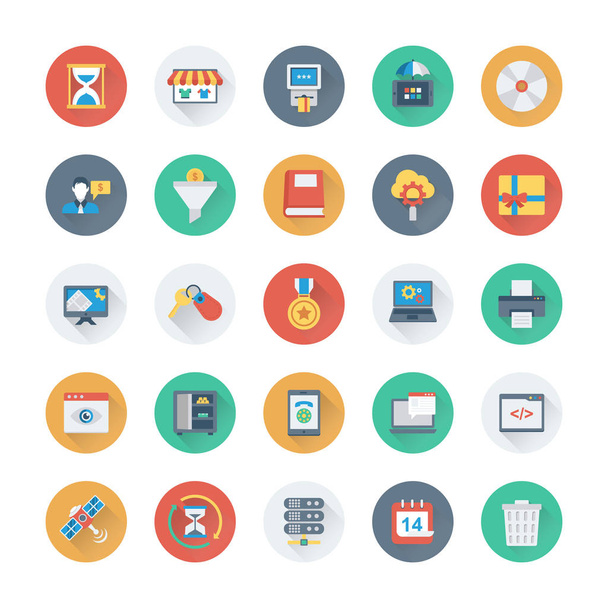 Digitale Marketing gekleurde Vector Icons 14 - Vector, afbeelding