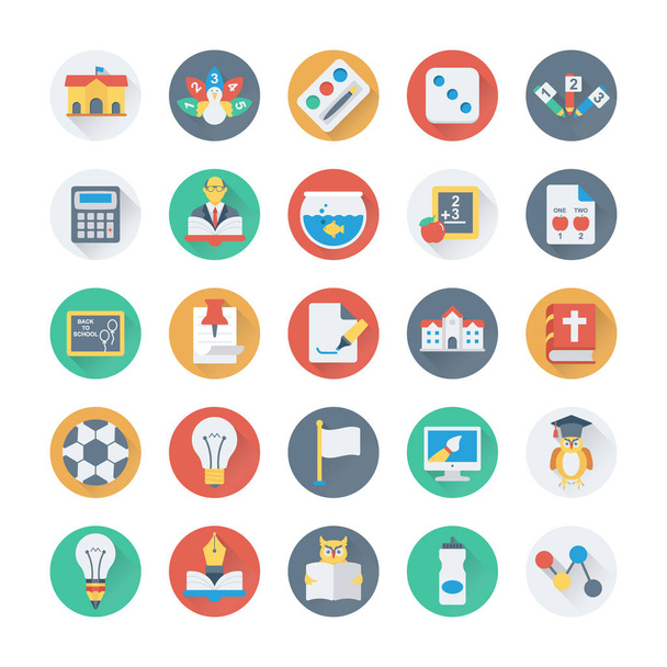 School and Education Vector Icons 6 - Vecteur, image