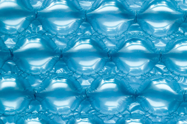 Grande surface de fond d'enveloppe de bulle en plastique bleu
 - Photo, image