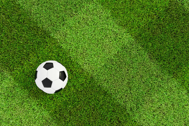 campo de fútbol y bola vista superior fondo - Textura a cuadros
 - Foto, imagen