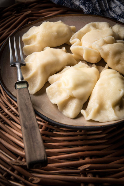 Homemade dumplings with cheese. - Фото, зображення