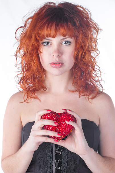 portrait of beautiful redhead - Fotó, kép