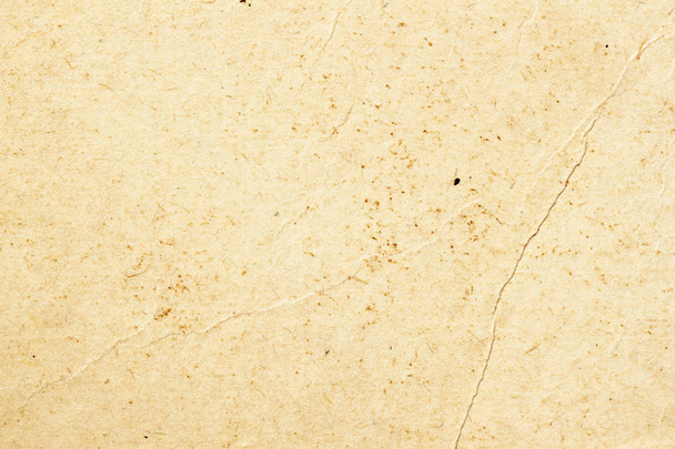 Texture of old organic light cream paper with wrinkles, background for design with copy space text or image. Recyclable material, has small inclusions of cellulose - Photo, Image