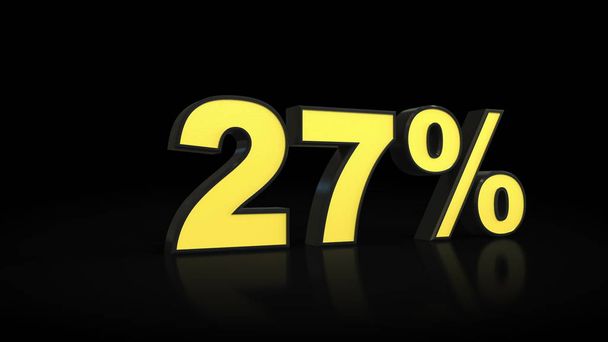 twenty-seven 27 percent 3D rendering - Photo, Image