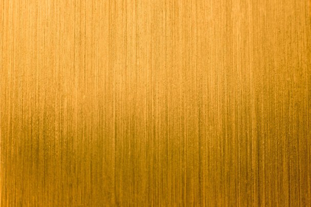 Yellow Copper brushed metal as background - Photo, Image
