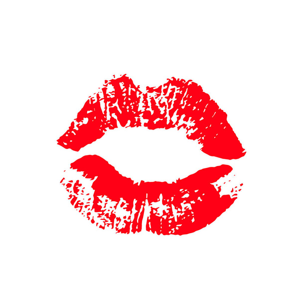 Print of lips kiss vector background - Vector, Image