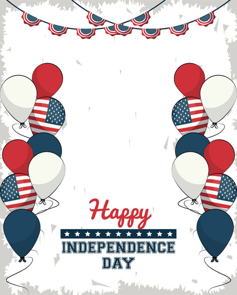 EE.UU. Tarjeta de día de la independencia - Vector, imagen