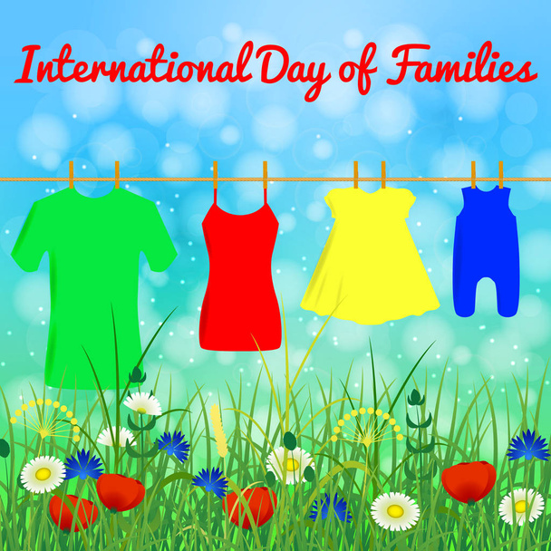 Día Internacional de las Familias - Vector, Imagen
