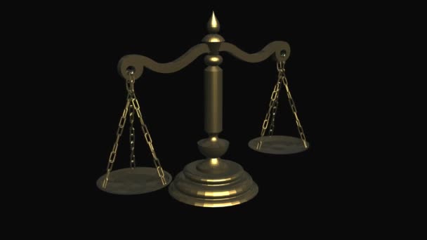 Een afbeelding van de beweging van Balancing schaal of in sommige gevallen waarnaar wordt verwezen als een schaal van Justitie - Video