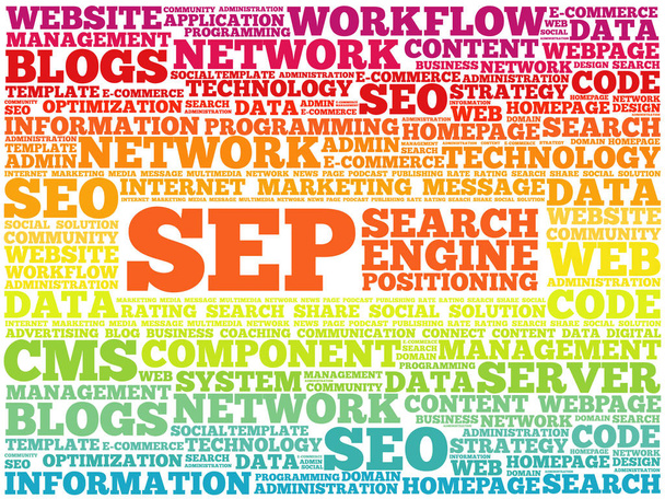 SEP (positionnement des moteurs de recherche
) - Vecteur, image