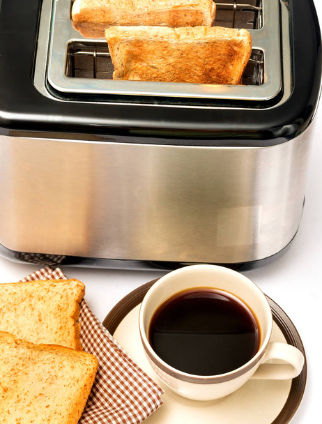 Kahve ve tost anlamına gelir yemek vakti ve ara  - Fotoğraf, Görsel