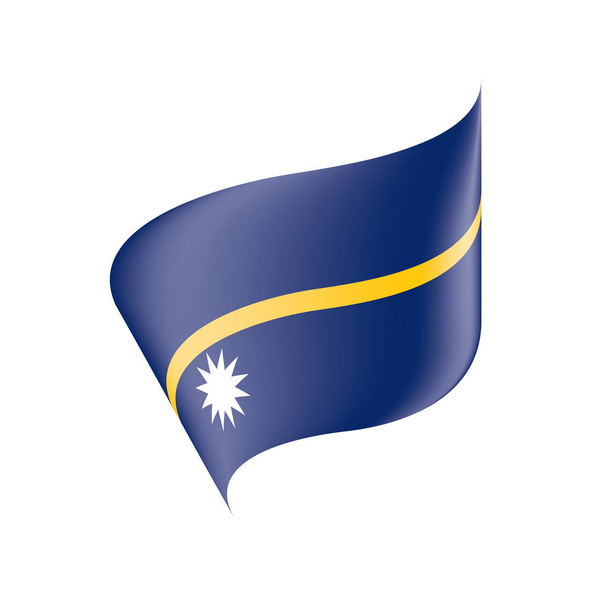 Nauru zászló, vektoros illusztráció - Vektor, kép